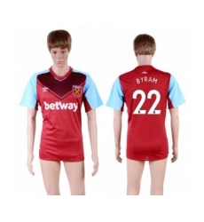 West Ham United #22 Byram Home Soccer Club Jersey