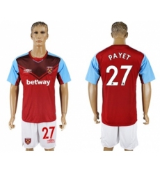 West Ham United #27 Payet Home Soccer Club Jersey