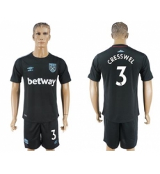 West Ham United #3 Cresswell Away Soccer Club Jersey
