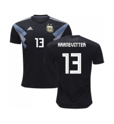 Argentina #13 Kranevitter Away Soccer Country Jersey