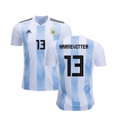 Argentina #13 Kranevitter Home Soccer Country Jersey