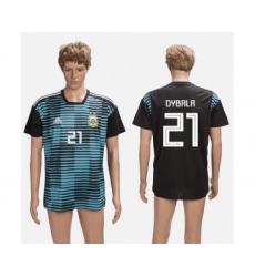 Argentina #21 Dybala Black Training Soccer Country Jersey