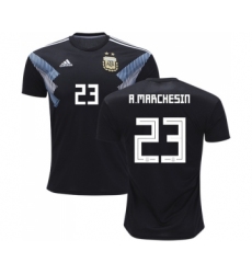 Argentina #23 A.Marchesin Away Soccer Country Jersey