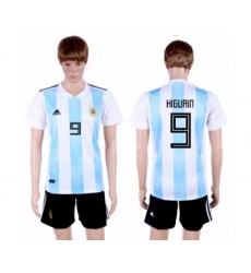 Argentina #9 Higuain Home Soccer Country Jersey