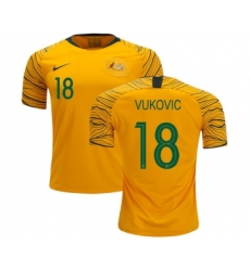Australia #18 Vukovic Home Soccer Country Jersey