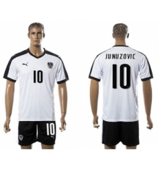 Austria #10 Junuzovic White Away Soccer Country Jersey