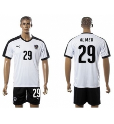 Austria #29 Almer White Away Soccer Country Jersey