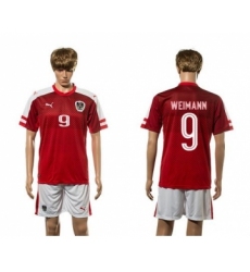Austria #9 Weimann Red Home Soccer Country Jersey