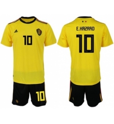 Belgium #10 E.Hazard Away Soccer Country Jersey