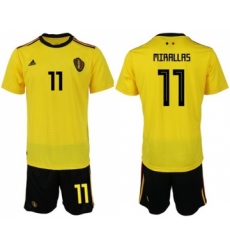 Belgium #11 Mirallas Away Soccer Country Jersey
