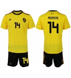 Belgium #14 Mertens Away Soccer Country Jersey