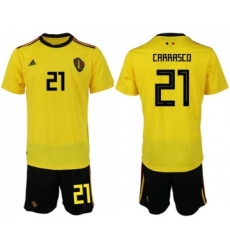 Belgium #21 Carrasco Away Soccer Country Jersey
