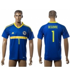 Bosnia Herzegovina #1 Begovic Home Soccer Country Jersey