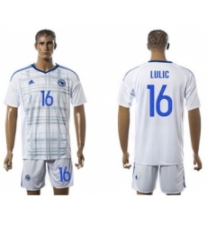 Bosnia Herzegovina #16 Lulic Away Soccer Country Jersey