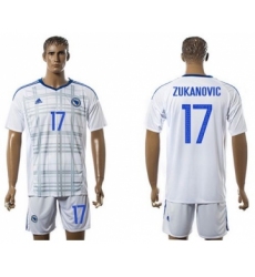Bosnia Herzegovina #17 Zukanovic Away Soccer Country Jersey
