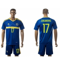 Bosnia Herzegovina #17 Zukanovic Home Soccer Country Jersey