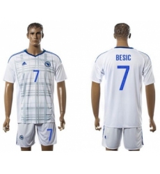 Bosnia Herzegovina #7 Besic Away Soccer Country Jersey
