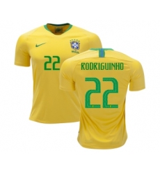 Brazil #22 Rodriguinho Home Soccer Country Jersey