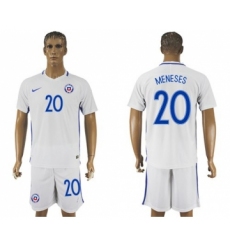 Chile #20 Meneses Away Soccer Country Jersey