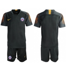 Chile Blank Black Goalkeeper Soccer Country Jersey