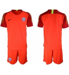 Chile Blank Red Goalkeeper Soccer Country Jersey