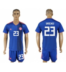 Colombia #23 Sanchez Away Soccer Country Jersey