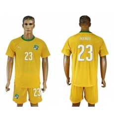 Cote d'lvoire #23 Mande Home Soccer Country Jersey