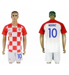 Croatia #10 Modric Home Soccer Country Jersey