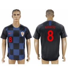 Croatia #8 Kovacic Away Soccer Country Jersey