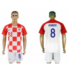 Croatia #8 Kovacic Home Soccer Country Jersey