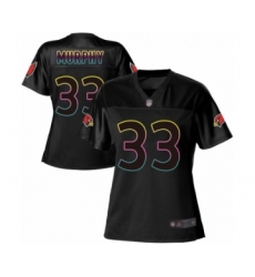 Women's Arizona Cardinals #33 Byron Murphy Game Black Fashion Football Jersey