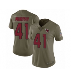 Women's Arizona Cardinals #41 Byron Murphy Limited Olive 2017 Salute to Service Football Jersey