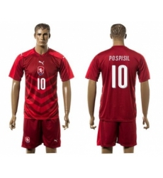 Czech #10 Pospisil Red Home Soccer Country Jersey