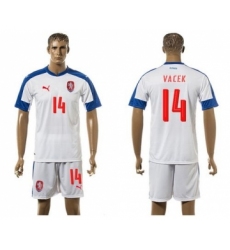 Czech #14 Vacek Away Soccer Country Jersey