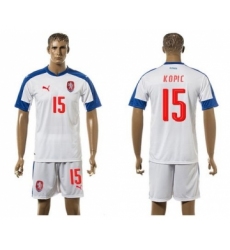 Czech #15 Kopic Away Soccer Country Jersey