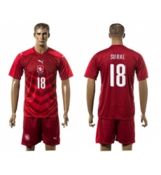 Czech #18 Sural Red Home Soccer Country Jersey