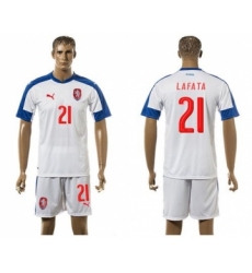 Czech #21 Lafata Away Soccer Country Jersey