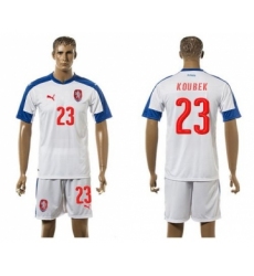 Czech #23 Koubek Away Soccer Country Jersey
