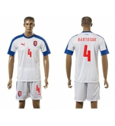 Czech #4 Bartosak Away Soccer Country Jersey