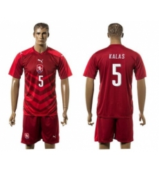 Czech #5 Kalas Red Home Soccer Country Jersey