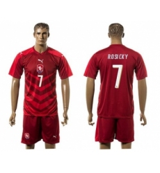 Czech #7 Posicky Red Home Soccer Country Jersey
