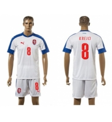 Czech #8 Krejci Away Soccer Country Jersey