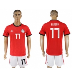 Egypt #17 Elneny Red Home Soccer Country Jersey