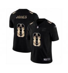 Men's New York Giants #8 Daniel Jones Limited Black Statue of Liberty Football Jersey
