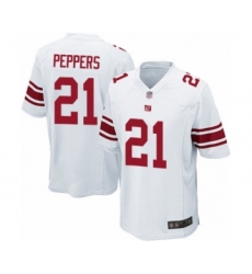 Men's New York Giants #21 Jabrill Peppers Game White Football Jersey