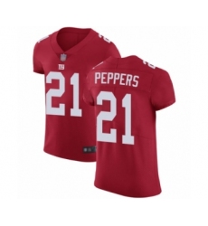 Men's New York Giants #21 Jabrill Peppers Red Alternate Vapor Untouchable Elite Player Football Jersey