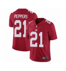 Youth New York Giants #21 Jabrill Peppers Red Alternate Vapor Untouchable Limited Player Football Jersey