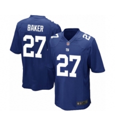 Men's New York Giants #27 Deandre Baker Game Royal Blue Team Color Football Jersey
