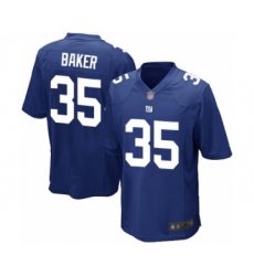 Men's New York Giants #35 Deandre Baker Game Royal Blue Team Color Football Jersey
