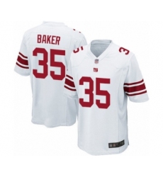 Men's New York Giants #35 Deandre Baker Game White Football Jersey